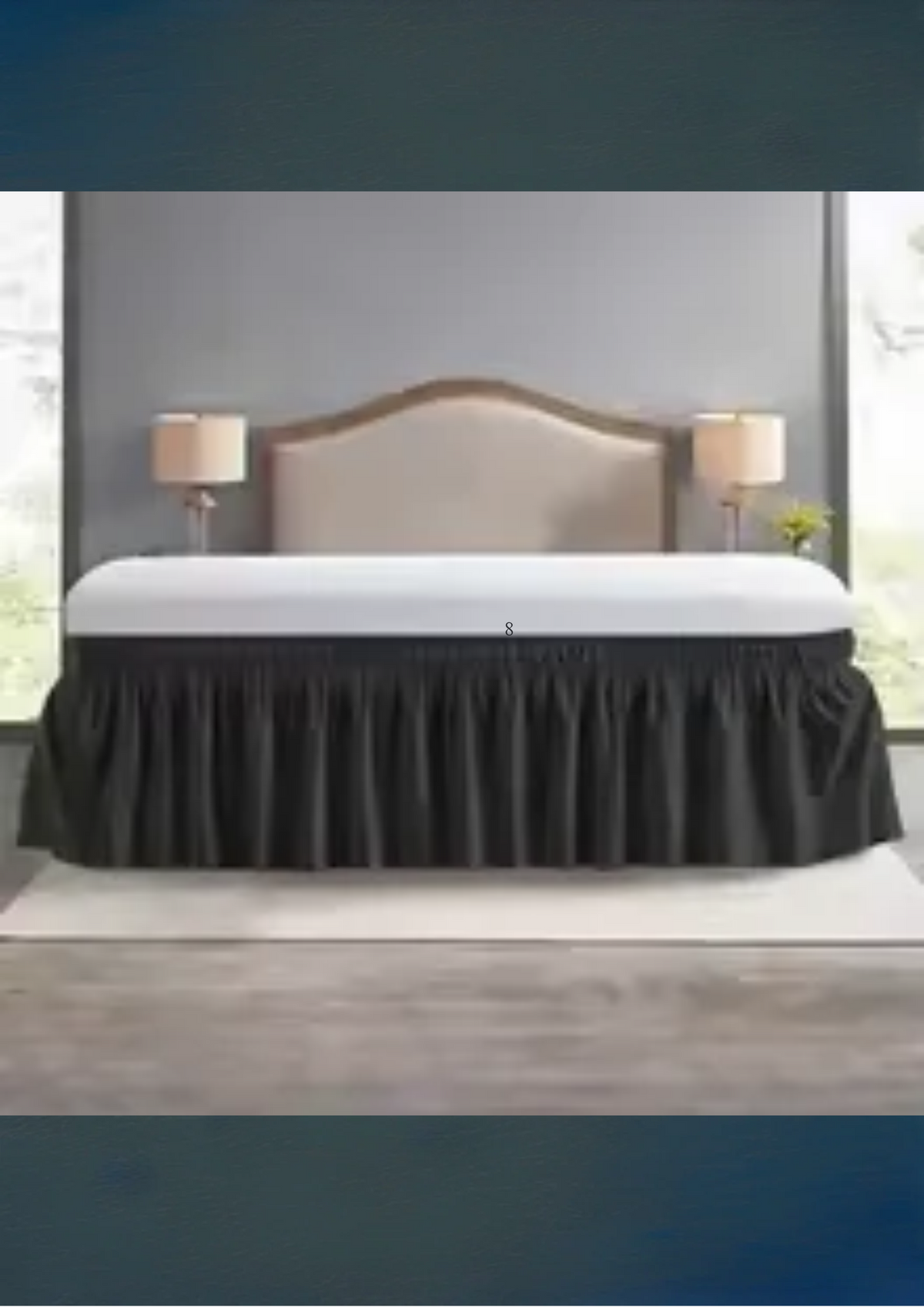 Elastic Bed Ruffles Bed Skirt – Soft, Fade Resistant Wrap Around Bed Cover